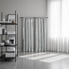 Cross-border new semi-transparent blackout curtains with gold and silver foil stamping are selling well in supermarkets and e-commerce platforms in Africa and America details Picture